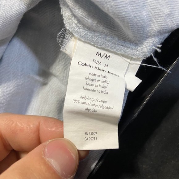 Calvin Klein Light Greyish Blue Polo Shirt - Picture 3 of 4